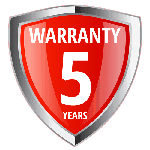 5-years manufacturer's warranty